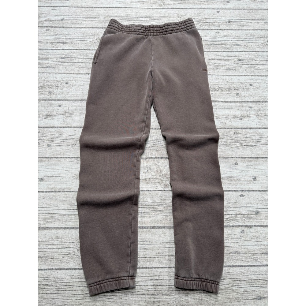 TNA Aritzia Joggers Womens XS Brown Sweatfleece Cozy Fleece Perfect Fit Athletic